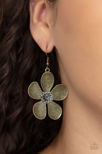 Fresh Florals - Brass Earrings