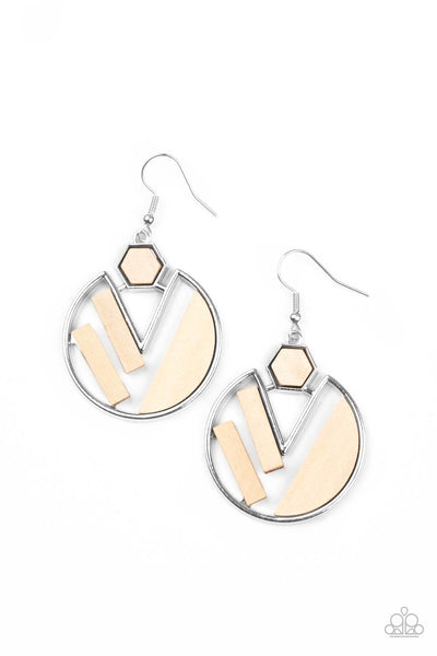 Petrified Posh - White Earrings