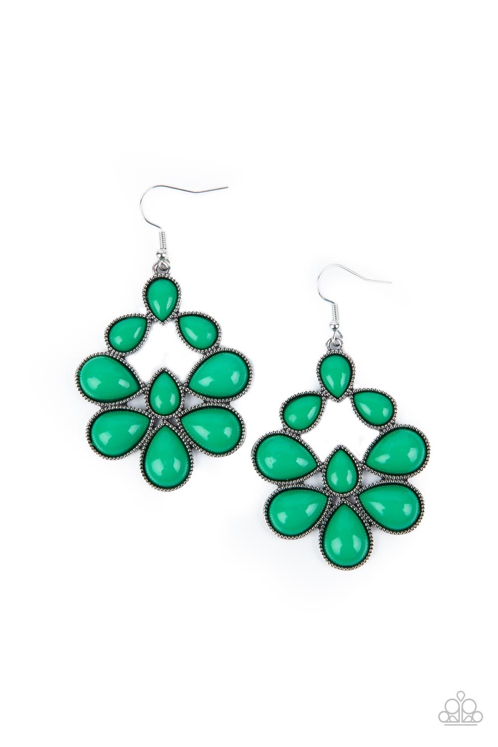 In Crowd Couture - Green Earrings