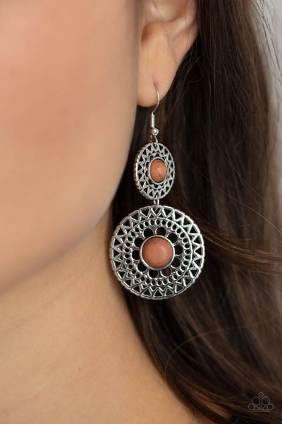 Sunny Sahara - Brown Earrings