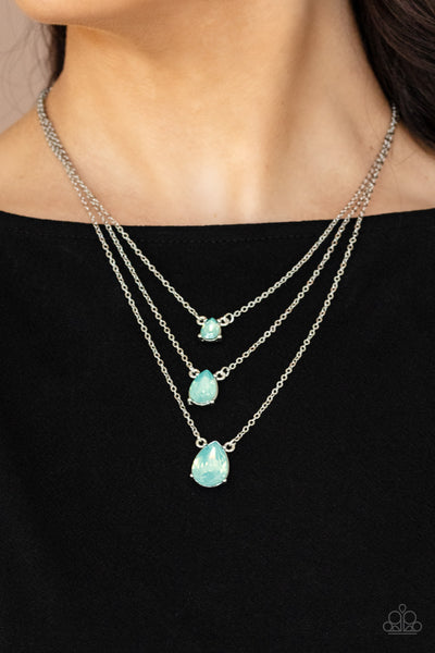 Dewy Drizzle - Green Necklace
