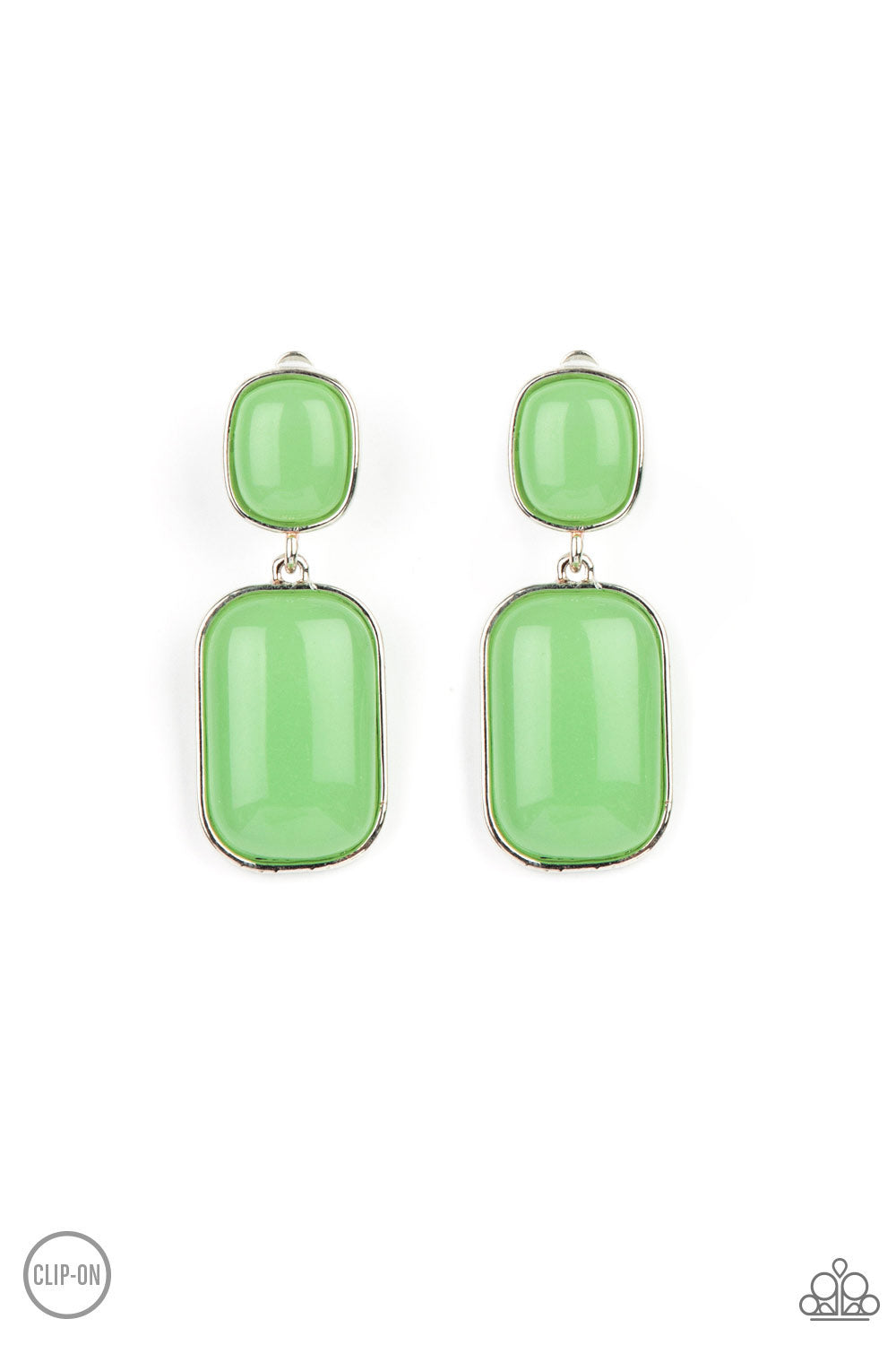 Meet Me At The Plaza - Green Earrings