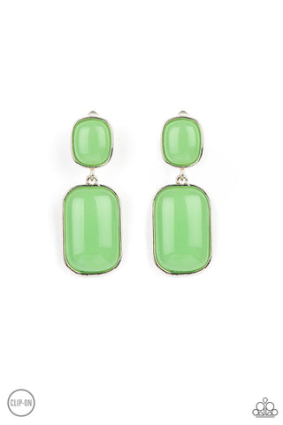 Meet Me At The Plaza - Green Earrings
