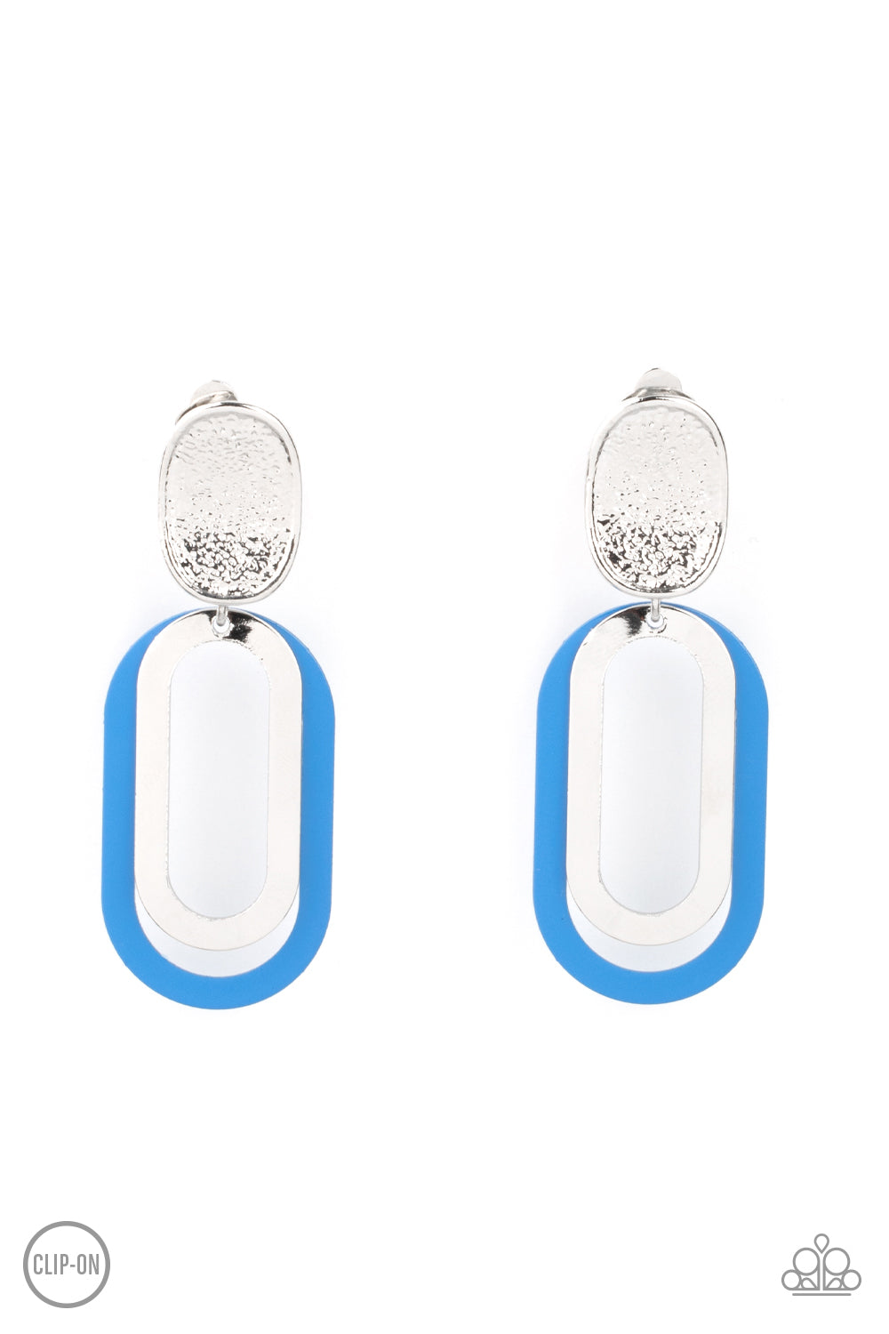 Melrose Mystery - Blue Clip-On Earrings