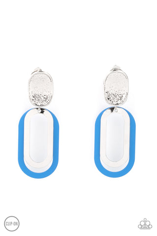 Melrose Mystery - Blue Clip-On Earrings