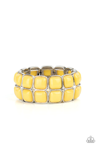 Double The DIVA-ttitude - Yellow Bracelet