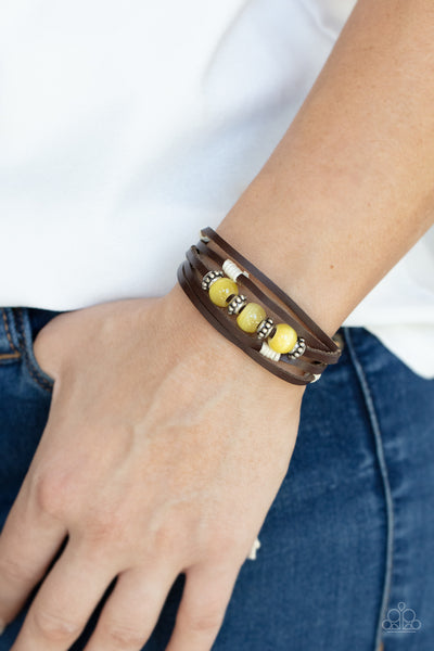 Homespun Radiance - Yellow Bracelet