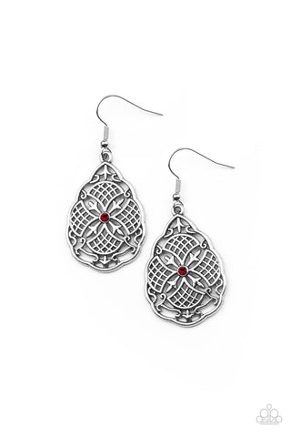 Paradise Picnic - Red Earrings
