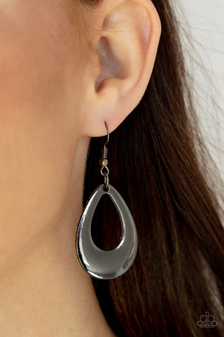 All Allure, All The Time - Black Earrings