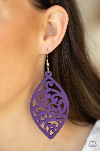 Coral-Garden - Purple Earrings