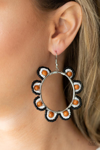 Groovy Gardens - Brown Earrings