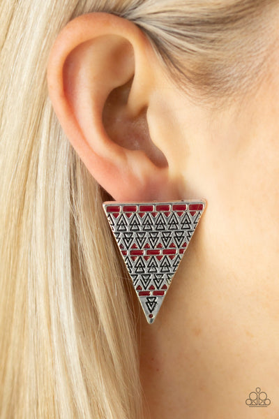 Terra Tricolor - Red Earrings