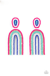Rainbow Remedy - Multi Earrings (White/Pink/Turquoise/Silver/Blue)