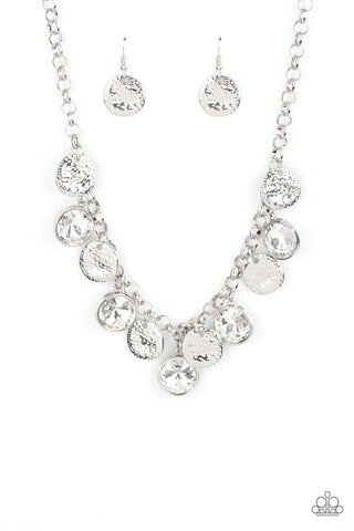 Spot On Sparkle - White Necklace