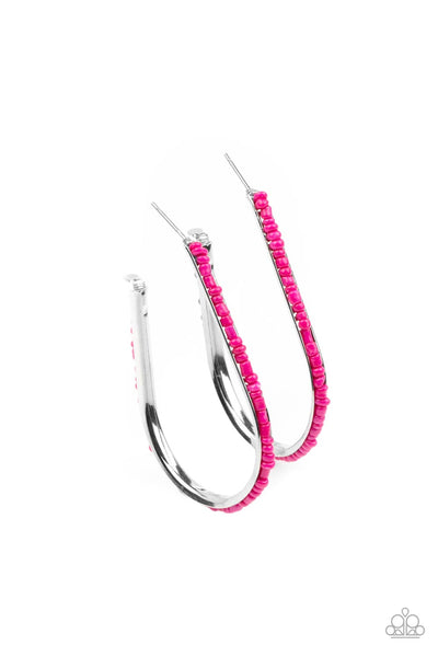 Beaded Bauble - Pink Earrings