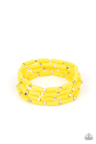 Radiantly Retro - Yellow Bracelet