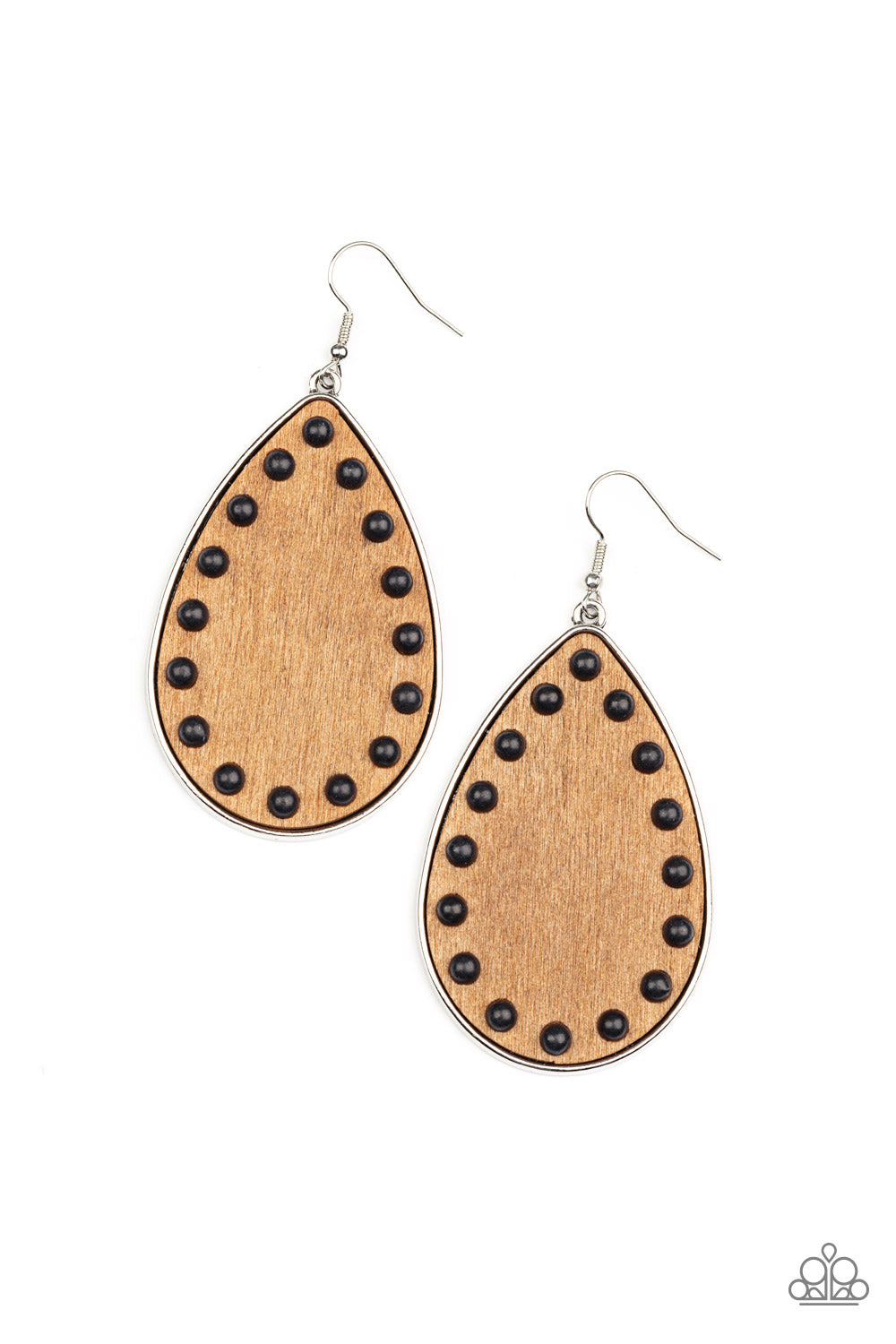 Rustic Refuge - Black Earrings