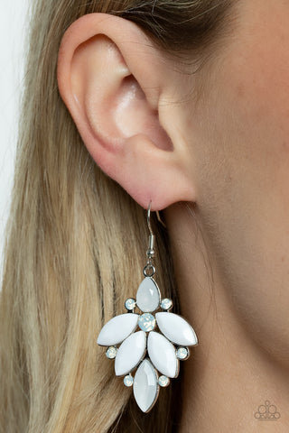 Fantasy Flair - White Earrings