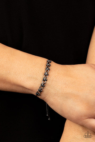 Slide On Over - Black Bracelet