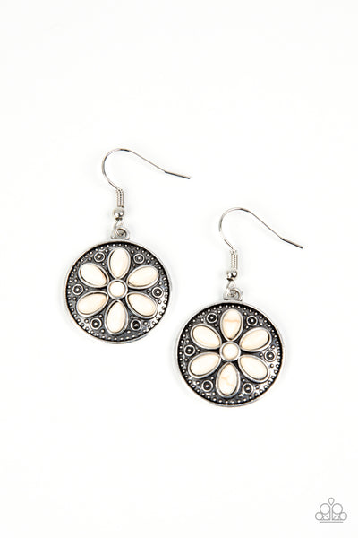 Saguaro Spring - White Earrings