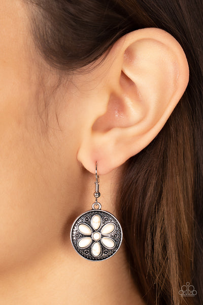 Saguaro Spring - White Earrings