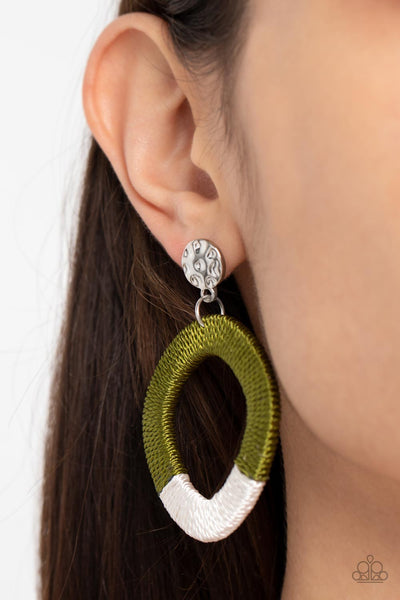 That's a WRAPAROUND - Green Earrings