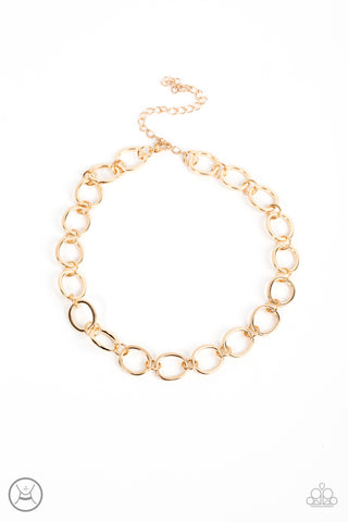 90's Nostalgia - Gold Necklace - Choker