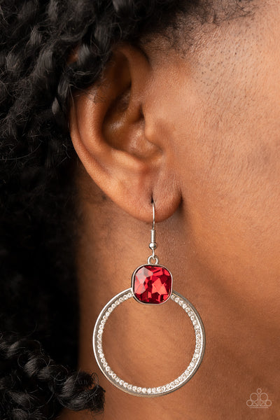 Cheers to Happily Ever After - Red Earrings