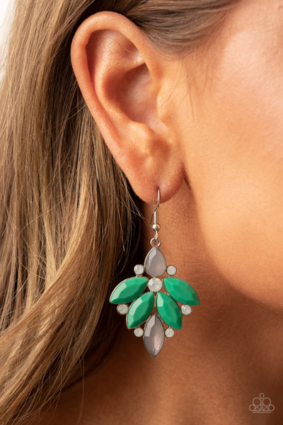 Fantasy Flair - Green Earrings