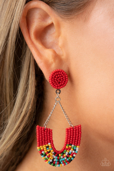 Make it RAINBOW - Red Earrings