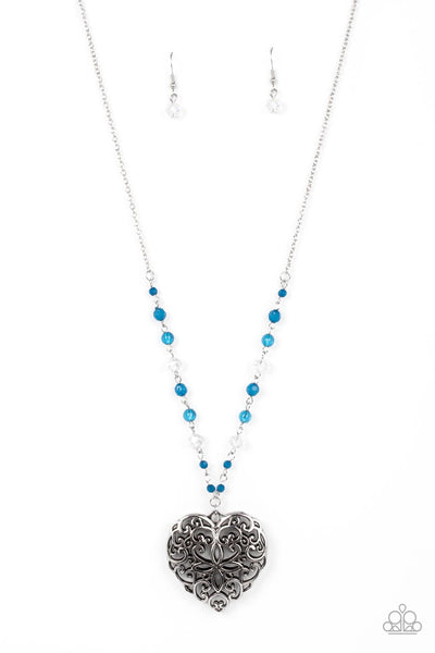 Doting Devotion - Blue Necklace