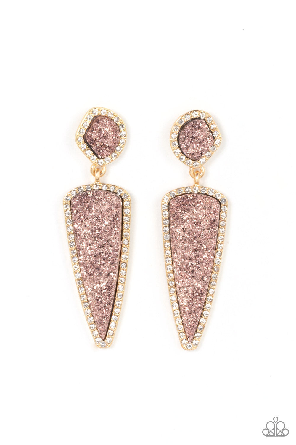 Druzy Desire - Gold Earrings