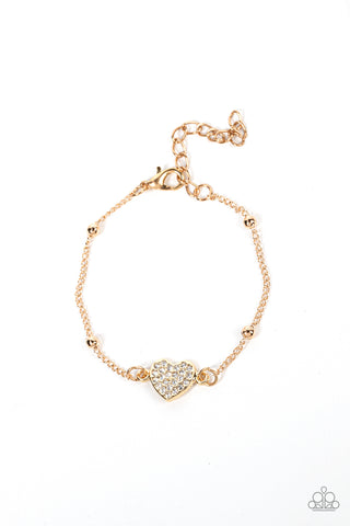 Heartachingly Adorable - Gold Bracelet