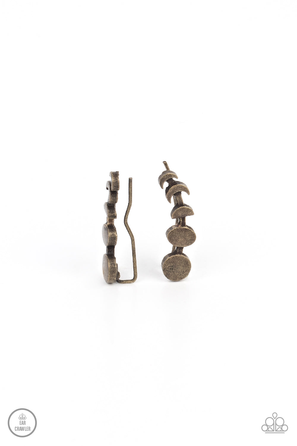 It's Just a Phase - Brass Post - Crawler Earrings