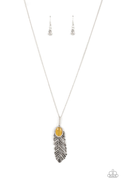 Pure QUILL-Power - Yellow Necklace