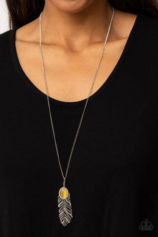 Pure QUILL-Power - Yellow Necklace