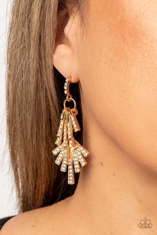 Fan of Glam - Gold Earrings