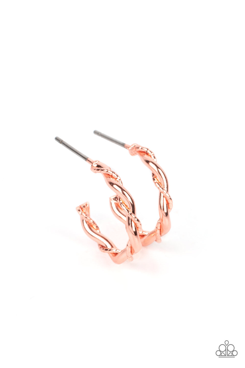 Irresistibly Intertwined - Copper Mini Hoops