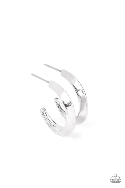 BEVEL Up - Silver Mini Hoop Earrings