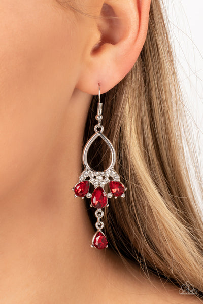 Coming in Clutch - Red Earrings