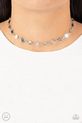 Astro Goddess - Silver Choker Necklace