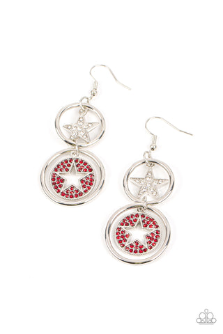 Liberty and SPARKLE for All - Red Earrings
