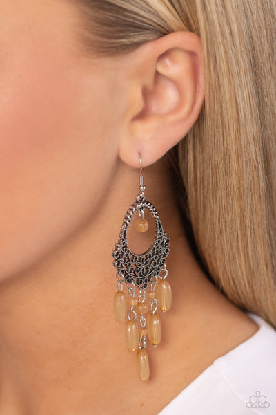 Botanical Escape - Brown Earrings