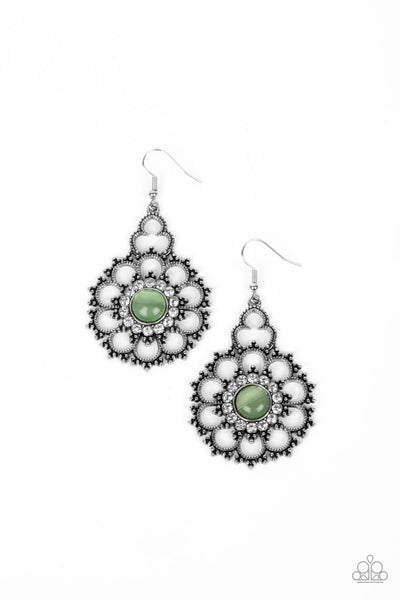 Floral Renaissance - Green Earrings