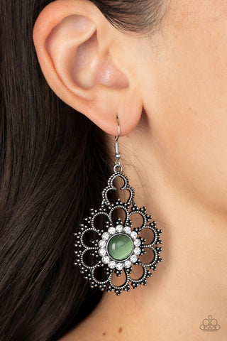Floral Renaissance - Green Earrings