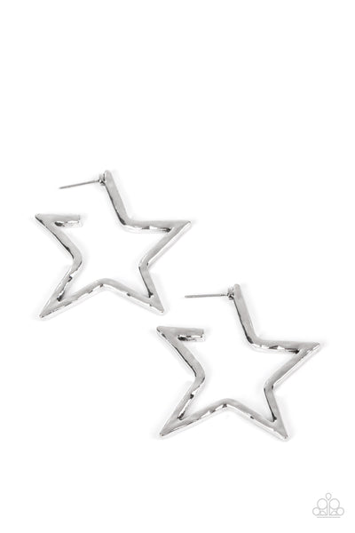 All-Star Attitude - Silver Earrings