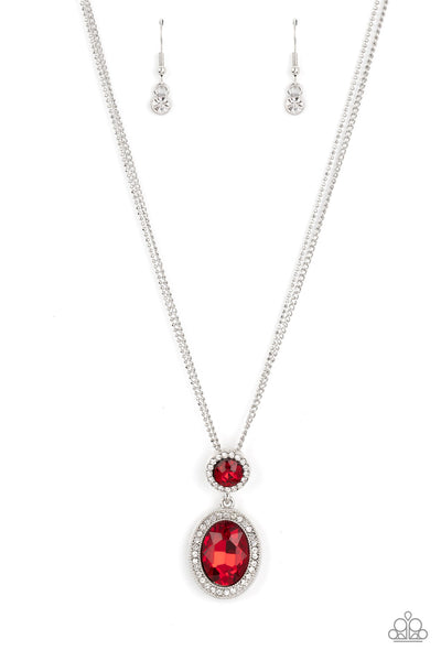 Castle Diamonds - Red Necklace