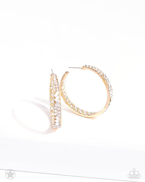 GLITZY By Association - Gold Hoop Earrings