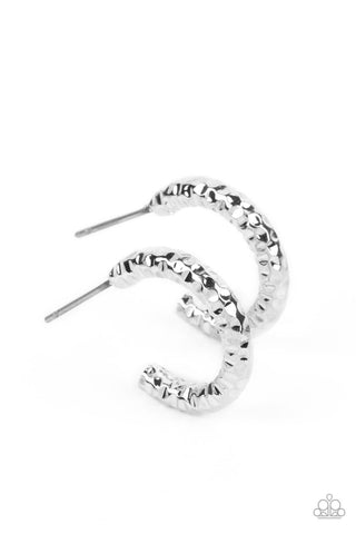 Wandering Wreaths - Silver Mini Hoop Earrings