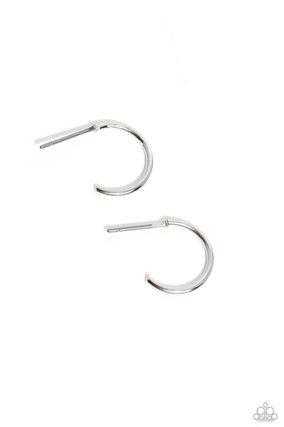 Ultra Upmarket - Silver Mini Hoop Earrings